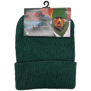 Green Cuffed Knit Beanie